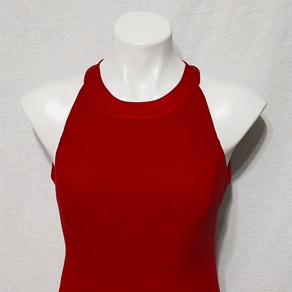 Andrea Polizzi Rex Lester Little Red Open Back Shift Dress Size 8 - Picture 3 of 7